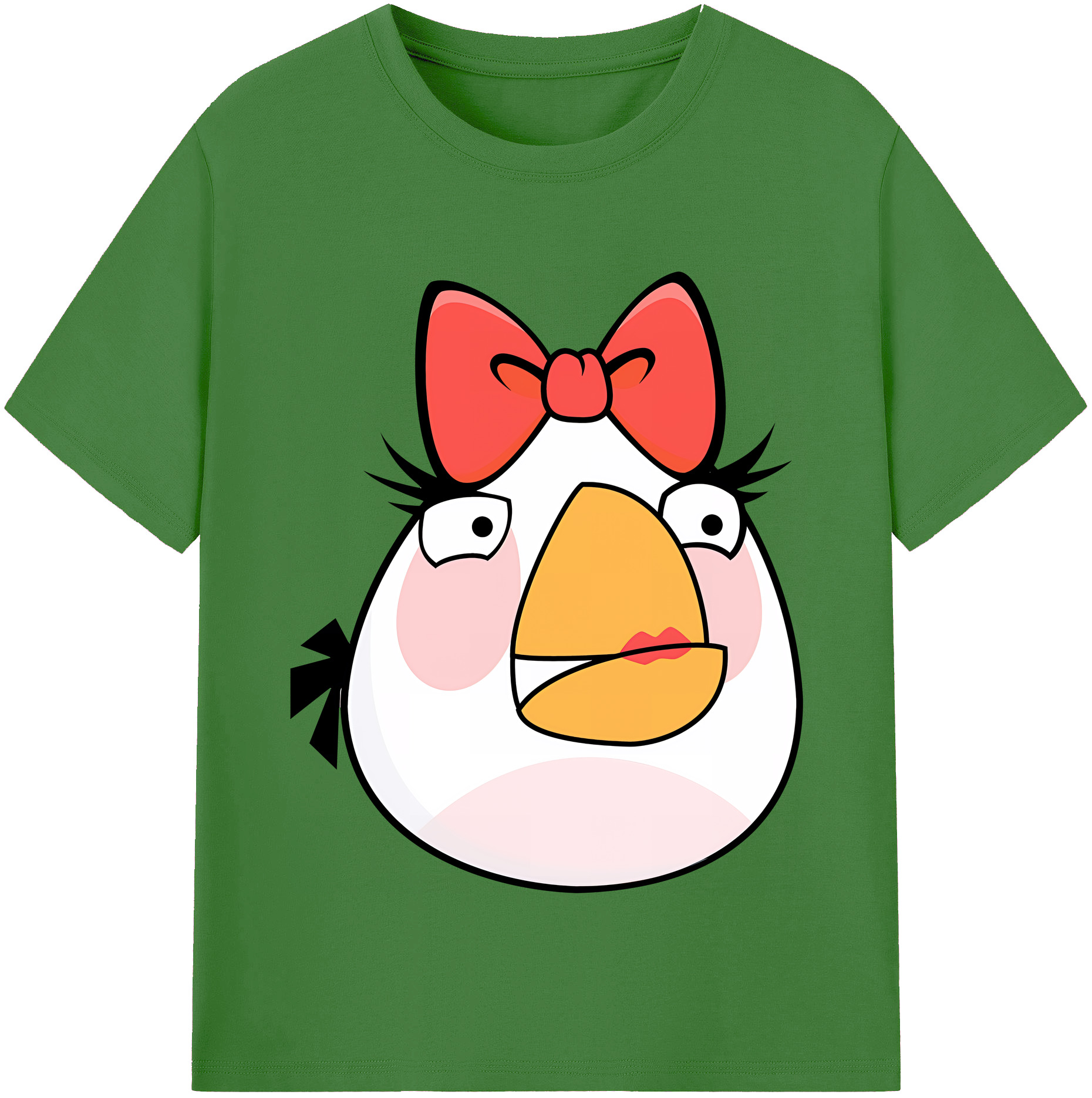 （画像用） Angry Birds アングリーバード レディースカジュアルプリントTシャツ（綿100％）